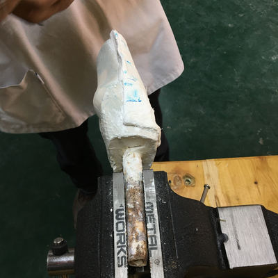 Roberto Postelmans processing a plaster cast.  HVP-Gatagara | Gatagara, Rwanda.  