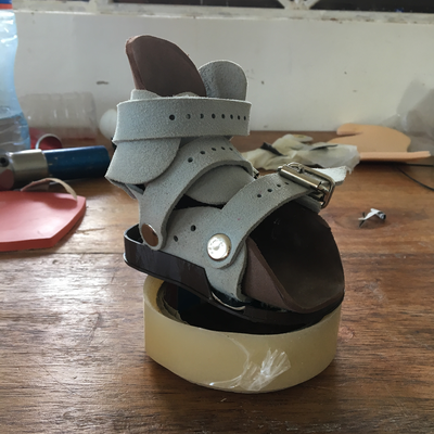 Assembled 3D printed foot abduction brace boot.  Lake Victoria Disability Centre | Musoma, Tanzania.