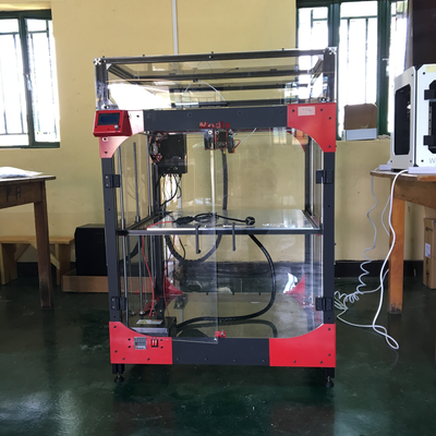 Construction of the Modix3D Big 60 large format 3D printer.  HVP-Gatagara | Gatagara, Rwanda.  