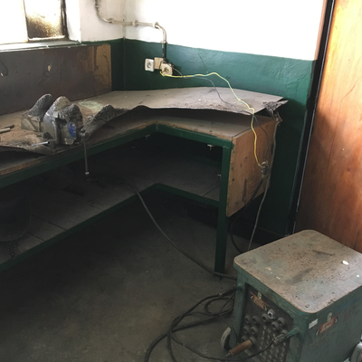 The welding corner in the metal shop at HVP-Gatagara.  HVP-Gatagara | Gatagara, Rwanda.  