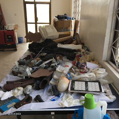 Miscellaneous equipment in the P&O workshop at LVDC.  Lake Victoria Disability Centre | Musoma, Tanzania.